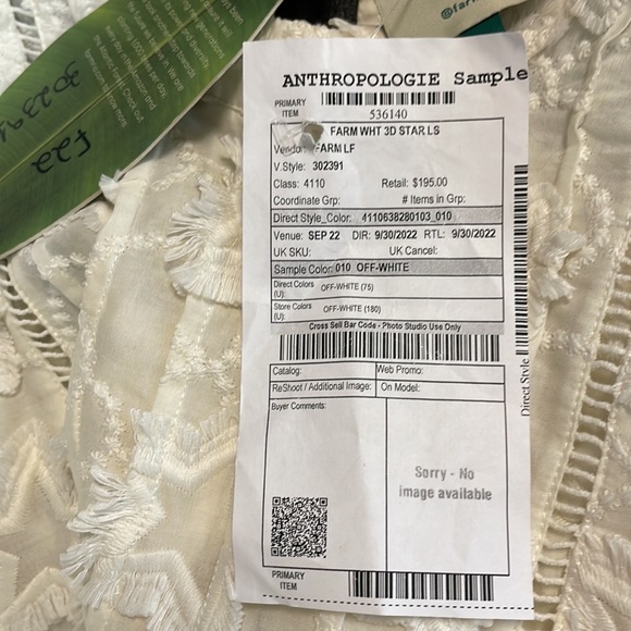 New Women’s Farm Rio Ivory 3D Stars Blouse For Anthropologie!!🔥🔥🔥 - Picture 16 of 16